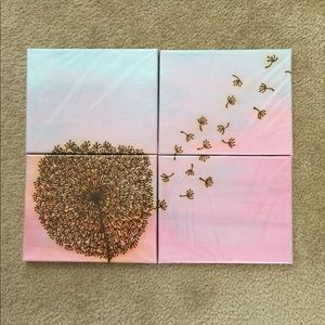 Dandelion Painting, New, One of a Kind, Wall Decor